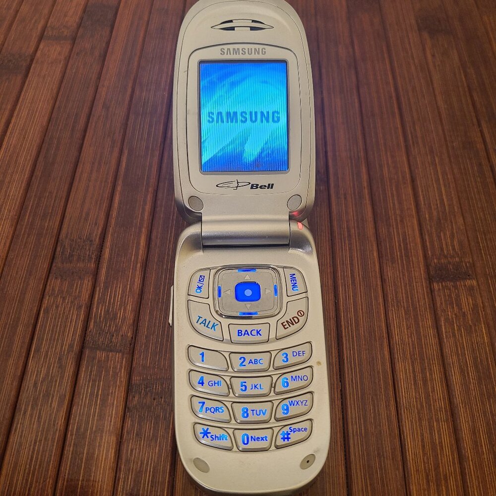 Vintage Samsung Silver Flip Phone SPH-A660 Model